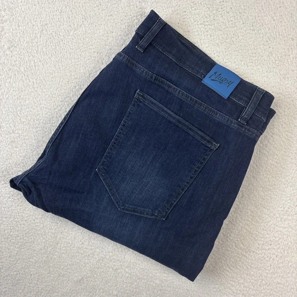 MUGSY 'Fultons' Means Jeans Size 42/32 Blue Dark Wash Stretch Denim Classic Fit